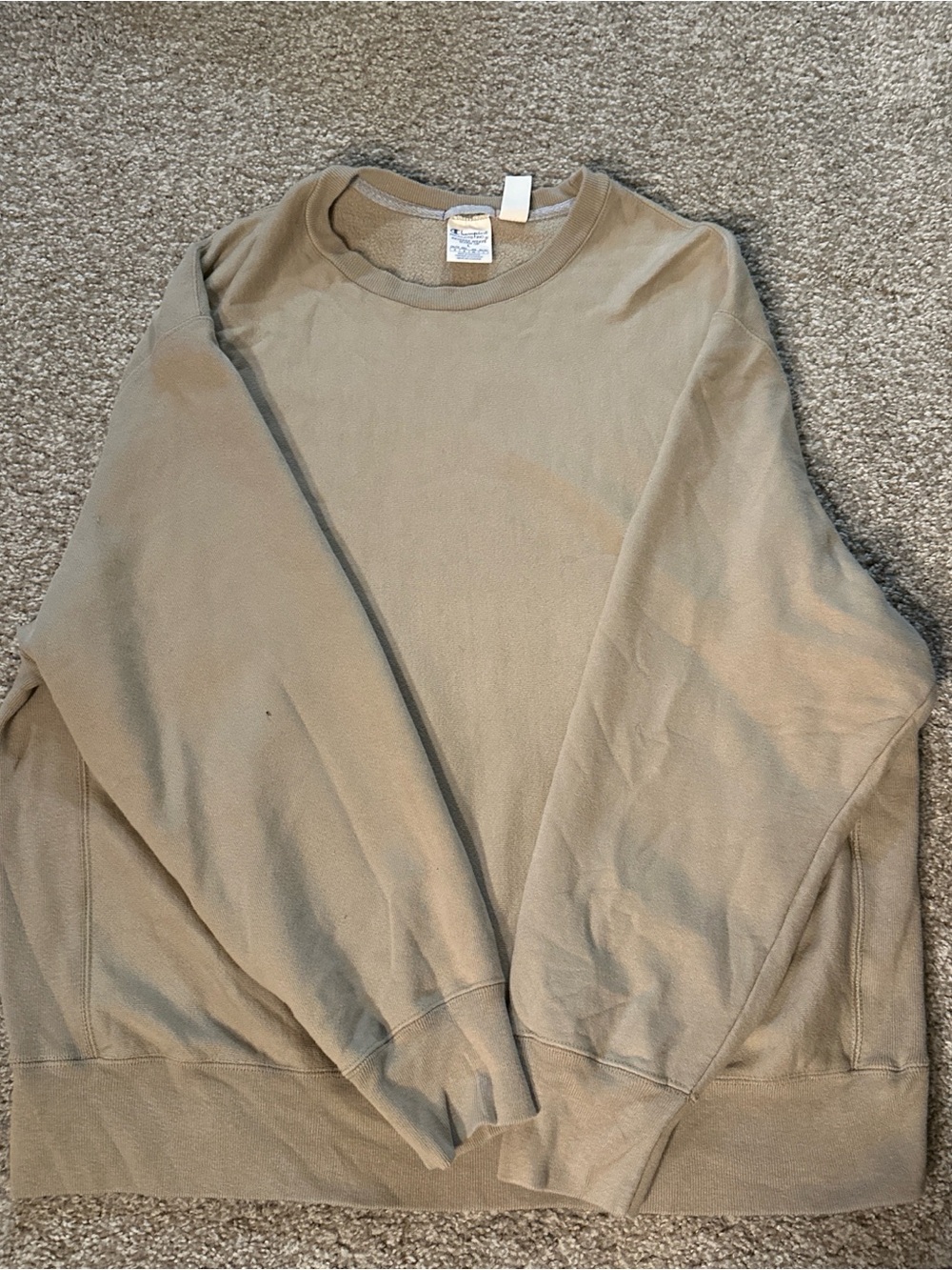 Champion Men's Crewneck Sweater - Tan/Beige